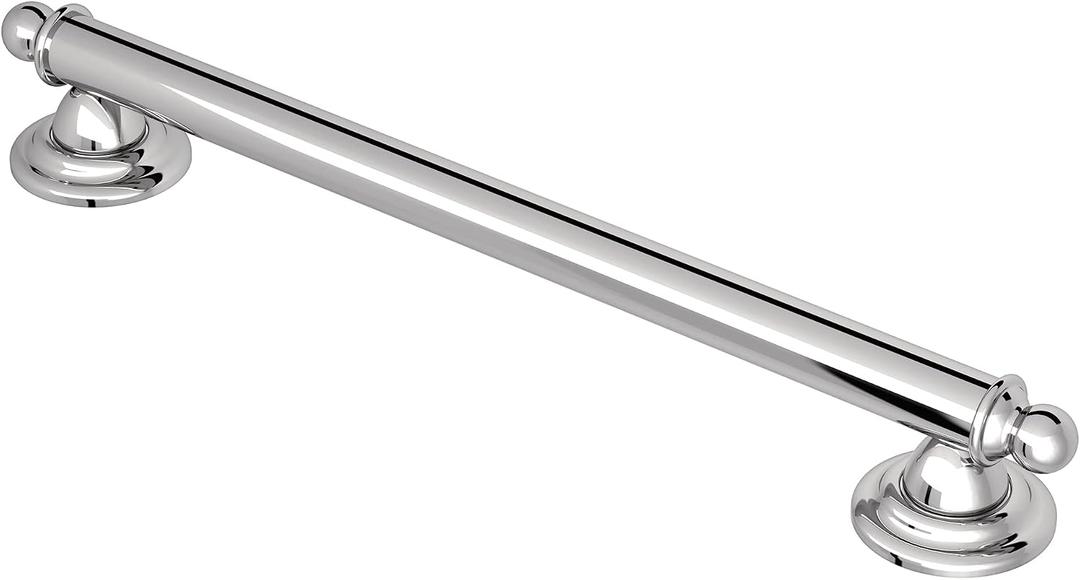 Moen YG2224CH Bathroom Safety 24-Inch Stainless Steel Traditional Bathroom Grab Bar, Chrome