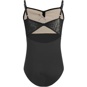 HIPPOSEUS Adorable and Comfortable Girls Ballet Leotards - Suitable for Dance and Gymnastics (12-14 Years, Black)