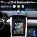 4G+64G Car stereo For Ford Edge Radio Upgrade 2011 2012 2013 2014, 9.7 Inch Tesla Style Touch Screen radio Replacement, Built-In Wireless Carplay Android Auto, Back Up Camera GPS Bluetooth SWC FM WIFI