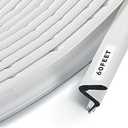 BBTO Weather Stripping Door Seal Exterior Weather Strip for Window V-Shaped Foam Kerf Garage Door Gap Blocker Soundproof Home Improvement Easy to Install(60 Feet, White)