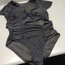 Daci Plus Size Two Piece Bikini Swimsuits - High Waisted Tummy Control Women Bathing Suits with Ruffle Sleeve Swimwear Size 16