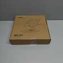 Ultra-Stable Aluminumy Laptop Stand for Desk with Foldable Phone Holder, 300% Large Base Stability, Anti-Loosening, Lectern Stand Suitable for 10"-17.3" Laptops, Champagne Golden