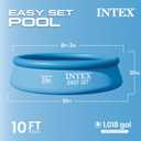Intex Easy Set 10 ft x 30in Above Ground Pool Set, Round Inflatable Swimming Pool with 330 GPH Cartridge Filter Pump and Type H Cartridge