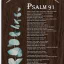 2 x Christian Decor, Rustic Hanging Wood Plaque Sign, Inspirational Wood Art Signs, Religious Artwork, Christian Wall Decor, Home Office Decor, Living Room Decor, Bedroom Decor, Psalms 91 Wall Sign