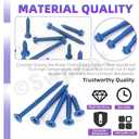 2 x Swpeet 52Pcs 3/16" x 2-1/4" Flat Head Concrete Screw Anchors with Screwdriver Bit and Drill Bit Assortment Kit, Concrete Screws Self Tapping Cement Screws for Anchoring to Masonry Block Brick Stucco