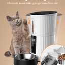 Petory Timed Automatic Cat Feeders - 4L Programable Dry Food Dispenser for Cats and Small Medium Dogs 6 Meals with Desiccant Bag Dual Power Supply 10S Voice Recorder