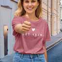 Ithalt Womens Let Them Shirt Mental Health Awareness T-Shirt Inspirational Tee Shirt Positive Short Sleeve Top (Pink, M)