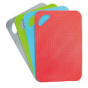 Jacent Plastic Cutting Board Set: 4 Count, Multicolored, Non-slip Mats for Meat and Vegetables, Non-Slip Cutting Mat, Chopping Board, Kitchen Prep Cutting Mat For Onions, Tomatoes, And More