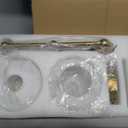 Modern Bathroom Vanity Light Fixtures Gold Brass Frosted Milk Glass Sconces