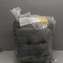 SUNROX Memory Foam Jumbo Rocking Chair Cushions, FadeShield Water Resistant Non Slip Durable Tufted Pads, Set of Seat & Back Cushion with Ties for Indoor/Outdoor Rocker, 2 Piece, Heather Charcoal