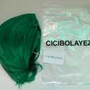 Short Spiky Green Wig for Men Straight Green Wigs Men for Anime Synthetic Hair for St. Partrick's Day Halloween Costume Party Cosplay with Wig Cap