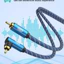 EMK 90 Degree Subwoofer Cable RCA Cable Male to Male Digital Coaxial Audio Cable for Subwoofer, TV, Sound Bars, Amplifier,Speaker(10FT/3M)
