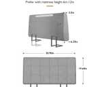 Twin Headboard Only, Memory Foam Bed Headboard,No Assembly Required