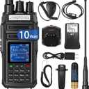 JINGTONG JT-3988 ham Radio Walkie Talkie 10Watt Handheld Dual Band Two Way radios Long Range, 2600mAh Type-c Rechargeable Battery, NOAAham Radio Handheld Multi-Band Receive and Transmit