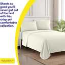 1500 Supreme Collection California King Sheet Sets Ivory - Luxury Hotel Bed Sheets and Pillowcase Set for California King Mattress - Extra Soft, Elastic Corner Straps, Deep Pocket Sheets Ivory
