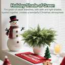 12Pcs 18" Real Touch Christmas Cedar Branches Artificial Realistic Christmas Greenery Pine Branches Faux Greenery Plants Stem for Vase DIY Crafts Garland Wreath Indoor Outdoor Home Decor