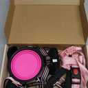 LOBEVE No Pull Dog Harness, Collar & Leash Set | Includes Dog Seat Belt, Collapsible Bowls & Poop Bag Dispenser. Ideal for Training, Walking, Hiking. Fits Small to Large Dogs(Pink-S)