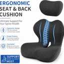 2‑in‑1 Firm Support Truck Driver Seat Cushion for Truck Cab Seats, Standard