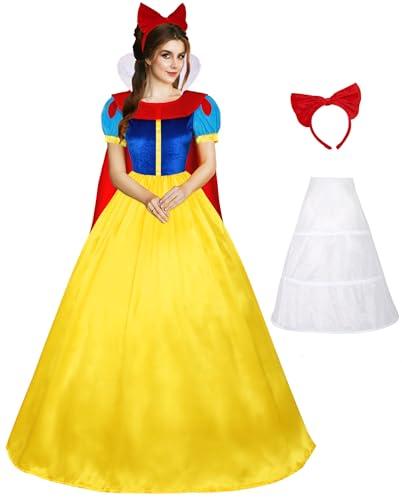 Ainiel Classic Deluxe Lolita Costume Fairytale Dress Role Cosplay for Adults Princess Costume with Petticoat, L