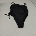 Yonique Women Strapless One Piece Swimsuit Tummy Control Bandeau Bathing Suit Cheeky Swimwear (XX-Large, Pure Black)