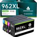 Compatible 962 Ink Cartridge Combo Pack Replacement for HP 962 962 XL Ink Cartridge Black and Color for OfficeJet Pro 9010 9012 9015 9016 9018 9019 9020 9022 9025 Printer, 4-Pack 962XL