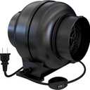 Artibear 3.5 Inch 168 CFM Inline Duct Ventilation Fan with 2 Speed Controller, Air Vent Blower for Hydroponic Grow Tent, Greenhouse, Workshop, Attics, Basement, Kitchens, Black