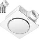 VIVOHOME AutoFlow Bathroom Exhaust Fan with Humidity Sensor 110CFM - Energy-Saving EC Motor,10.2-inch Ceiling Retrofit Bath Fan, No Attic Access Needed(Install Kit, 4-in Duct Included)