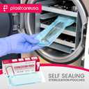 Self Sealing Sterilization Pouches 3.5" x 10" - Latex-Free, Color Changing Indicator (200 Count) by PlastCare USA