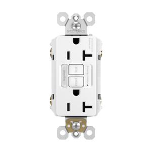 Legrand radiant 2097NTLTRW 20 Amp Night Light GFCI Self Test Tamper-Resistant Decorator Duplex Outlet with Cool Touch LED, White (1 Count)