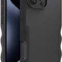 Smartish iPhone 16 Pro Max Protective Magnetic Case - Gripzilla Compatible with MagSafe [Rugged + Tough] Heavy Duty Armor Cover Drop Tested Protection for Apple iPhone 16 Pro Max - Black Tie Affair