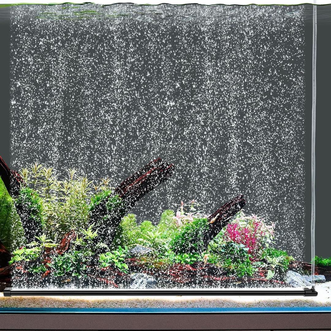 hygger Aquarium Bubble Curtain Wall, Quiet Fish Tank Air Stone with Accessories, High Dissolved Aquarium Bubbler Oxygen Diffuser Decoration for Freshwater & Saltwater 37.4’’ Long