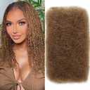Afro Kinkys Bulk Human Hair for Twist 1 Pack 50 Gram Human Braiding Hair Dreadlocks Extensions Repair Locs (30#, 18inch)