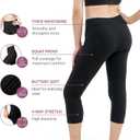 SATINA High Waisted Leggings for Women - Comfortable and Stretchy in Versatile Sizes and Colors - Workout Yoga Leggings Set (Black)