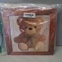 Teddy Bear Baby Shower Boxes Decorations Baby Boxes 4Pcs Wood Grains Bear Theme Baby Shower Brown Blocks with Printed Baby Letter for Gender Reveal Neutral Baby Shower Supplies