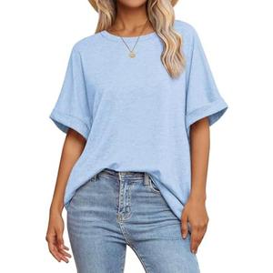 ATHMILE Womens Oversized T Shirts Summer Tops Spring Casual Loose Fit Workout Short Sleeve 2025 Beach Vacation Size 3XL