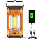 AlpsWolf Camping Lantern Rechargeable, 1000LM 4 Light Modes Camping Light 4000mAh Rechargeable Lantern for Power Outages Portable Camp Lantern with Memory Function, Orange, 1 Pack