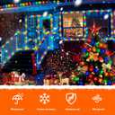 C7 Bulbs Classic Christmas Lights - 50 LED 31ft Strawberry String Light - Extendable 8 Modes Funtion with Timer Fairy Lighting for Outdoor, Indoor, Party, Home, Tree Decorations (Multicolor)