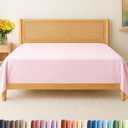 Twin Size Flat Sheet - Hotel Quality Top Flat Bed Sheet Only - Ultra-Soft, Comfy