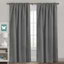 H.VERSAILTEX Blackout Curtains Thermal Insulated Window Treatment Panels Room Darkening Blackout Drapes for Living Room Back Tab/Rod Pocket Bedroom Draperies, 52 x 96 Inch, Bluish Gray, 2 Panels