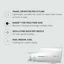 Panasonic nanoe Compact Hair Dryer with Oscillating Quick Dry Nozzle for Healthier-Looking Hair, Folding Blow Dryer for Travel and Home, 3 Airflow Hairdryer Settings - EH-NA2C-W (White)