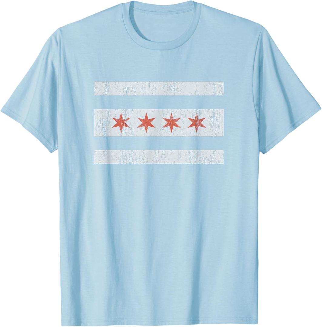 Vintage Chicago Flag Souvenir Men Women Kids T-Shirt