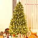 7.5 Feet Artificial Fir Christmas Tree with LED Lights and 1968 Branch Tips