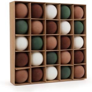 25 Pcs Velvet Ornaments Christmas Balls, 4 Colors 2.36 Inch Shatterproof Flocked Velvet Christmas Tree Balls Bulk, Xmas Decorative Vintage Hanging Ornaments (Mix Color3-2.36inch)