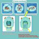 Mambobaby Float with Canopy Size Improved Non Inflatable Infant Baby Pool Float Smart Mambo Float Swim Trainer Add Tail Swim Float Mambo Float Solid Air Free Water Waist Swimming Ring