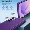FNTCASE for Samsung Galaxy S26 Case: Military Grade Drop Protection, 14ft Drop Protective, Screen Protector Included, Anti-Slip Tempered TPU+PC Dual Layer Shockproof Phone Case Cover (Purple)