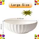 Large Ceramic Fruit Bowl for Kitchen Counter, 10-Inch White Fruit and Vegetable Bowl, Decorative Serving Bowl for Home