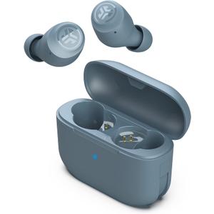 JLab Go Air Pop True Wireless Bluetooth Earbuds + Charging Case, Slate, Dual Connect, IPX4 Sweat Resistance, Bluetooth 5.1 Connection, 3 EQ Sound Settings Signature, Balanced, Bass Boost