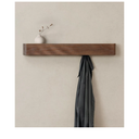 Wall-Mounted Coat Rack 'Toke' - Modern Design Coat Rack with Hidden Wall Hooks - Solid Wood Veneer Panel Coat Hanger - Oak, Dark