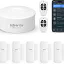WiFi Door Alarm System, Wireless DIY Smart Home Security System, with Phone APP Alert, 8 Pieces-Kit (Alarm Siren, Door Window Sensor, Remote), Compatible with Alexa, for House, Apartment by tolviviov