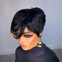 Pixie Cut Wig Human Hair Short Pixie Cut Wigs for Black Women Human Hair Glueless Pixie Wig Short Layered Brazilian Virgin Human Hair Wigs For Women Color 1B/30/613